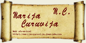 Marija Ćuruvija vizit kartica